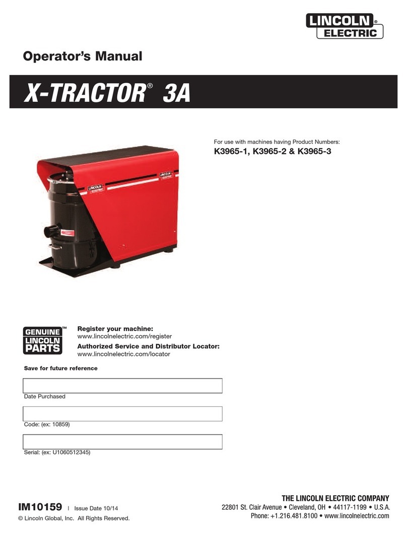 Lincoln Electric X-Tractor 3A Operator's manual