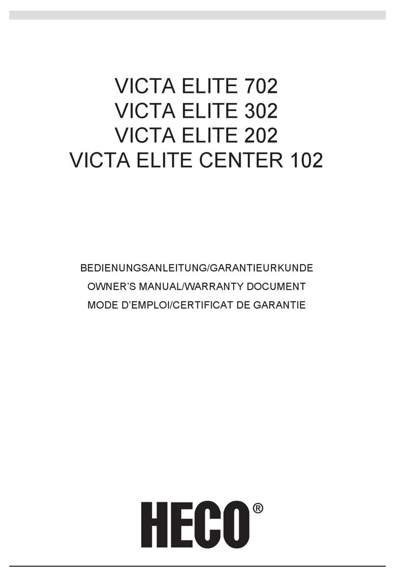 Heco VICTA ELITE 702 Owner's manual/warranty document