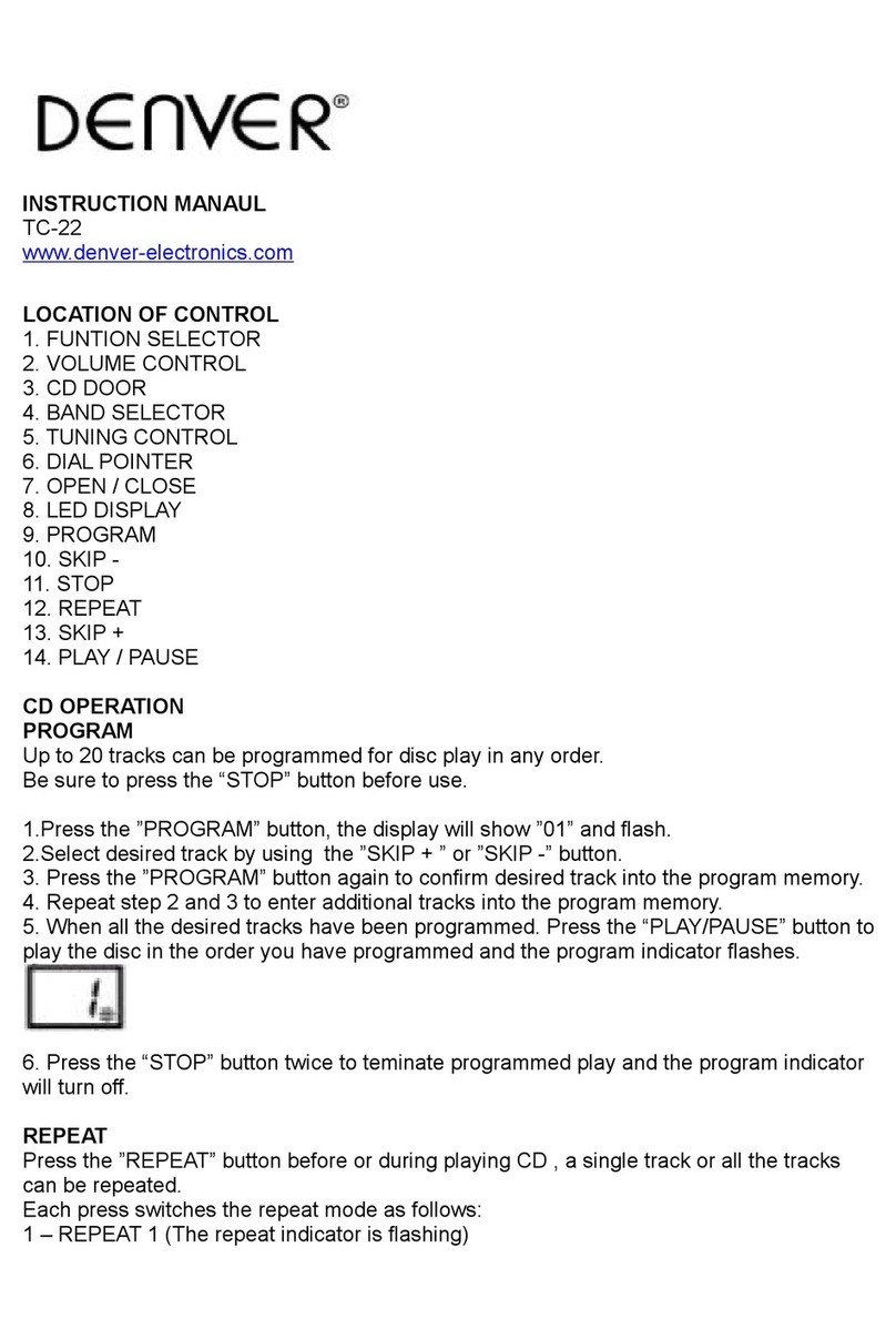 Denver Electronics TC-22 instruction manual