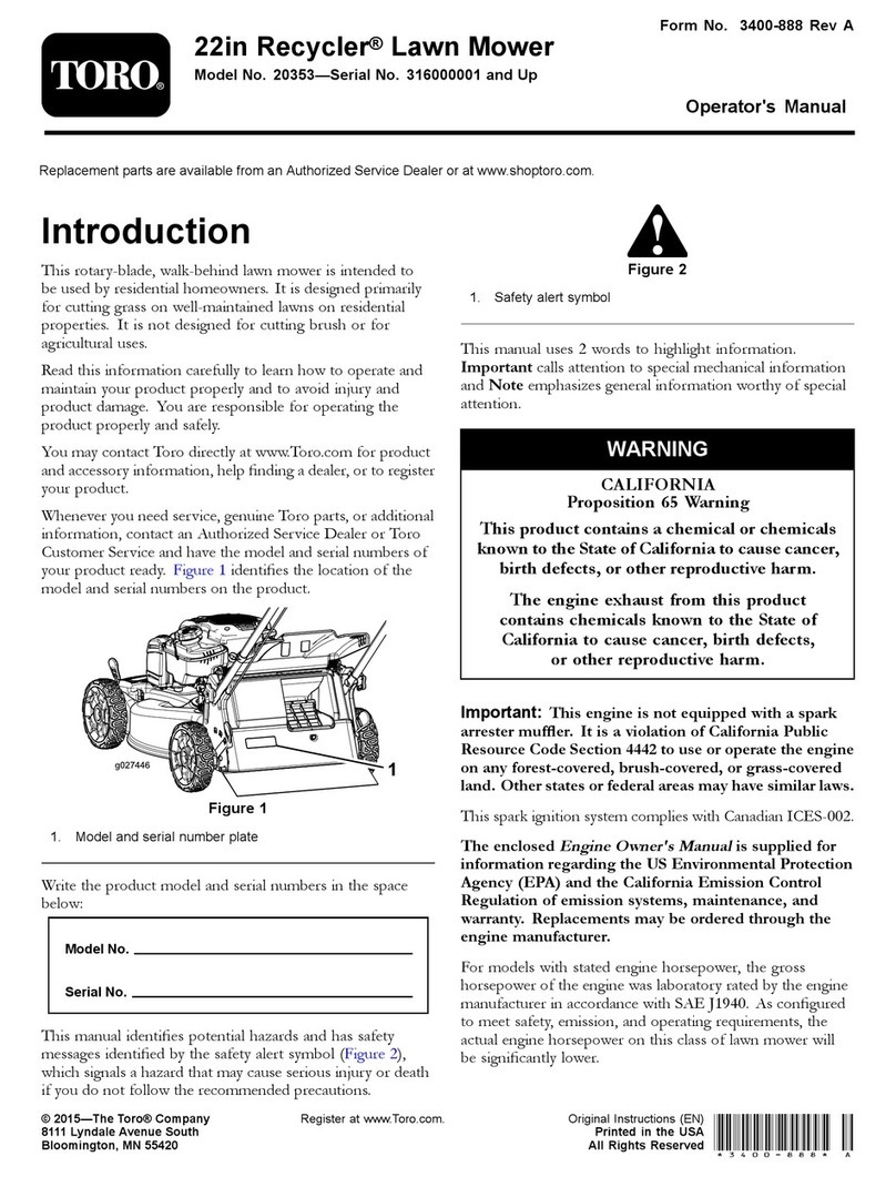 Toro Recyler 20353 Operator's manual Toro Recyler 20353 Operator's manual