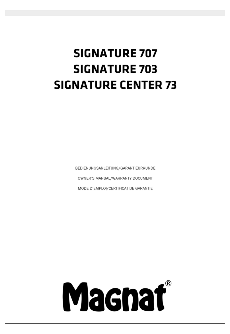 Magnat Audio SIGNATURE 707 Owner's manual/warranty document