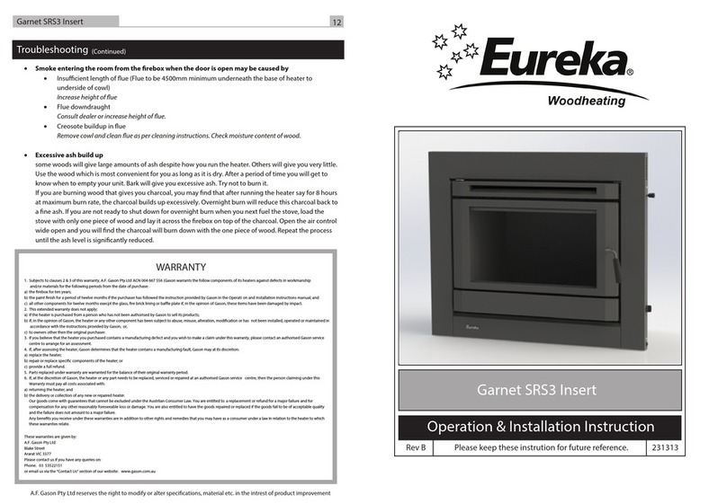 Eureka Garnet SRS3 Insert User manual