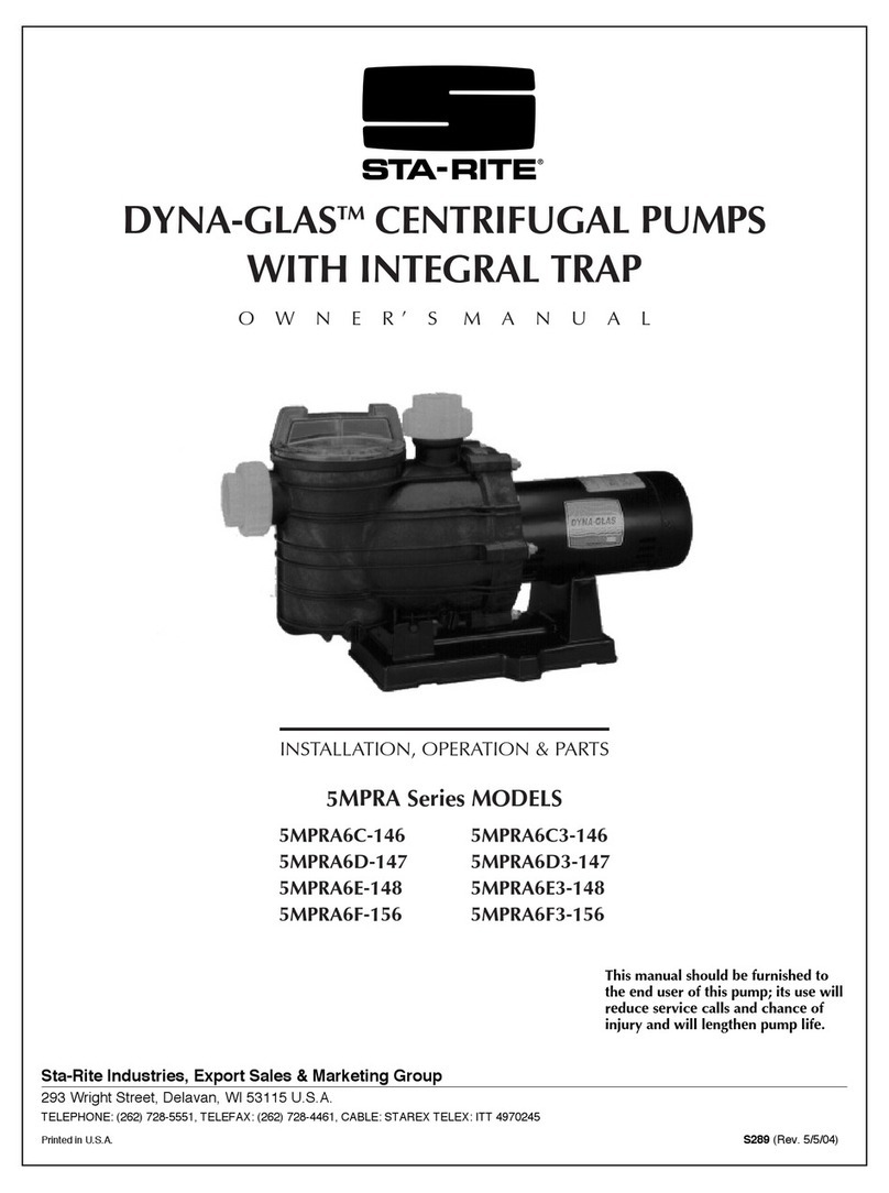 STA-RITE DYNA-GLAS 5MPRA Series User manual