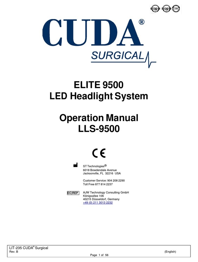 Cuda surgical ELITE 9500 Operation manual