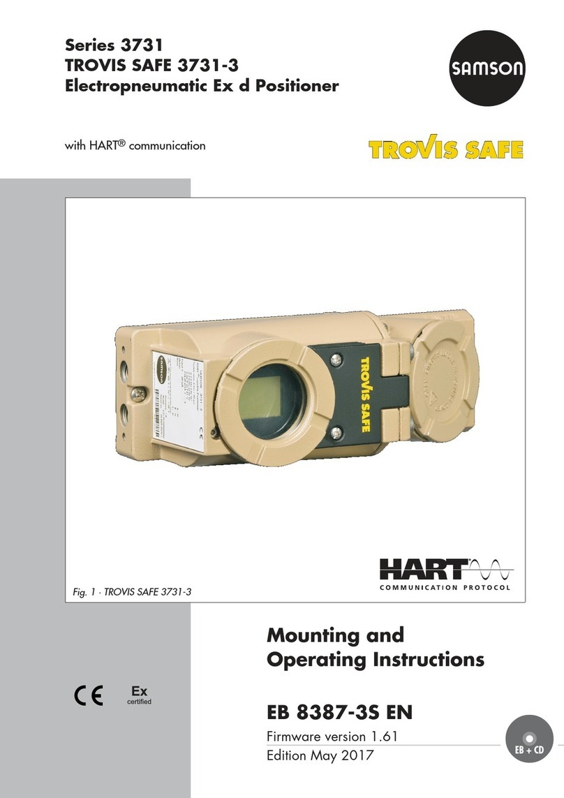 Samson TROVIS SAFE 3731-3 Mounting and operating instructions