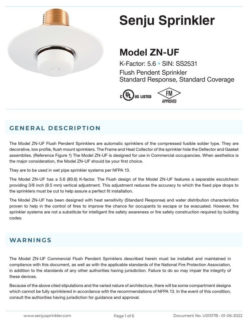Senju Sprinkler ZN-UF Operation instructions