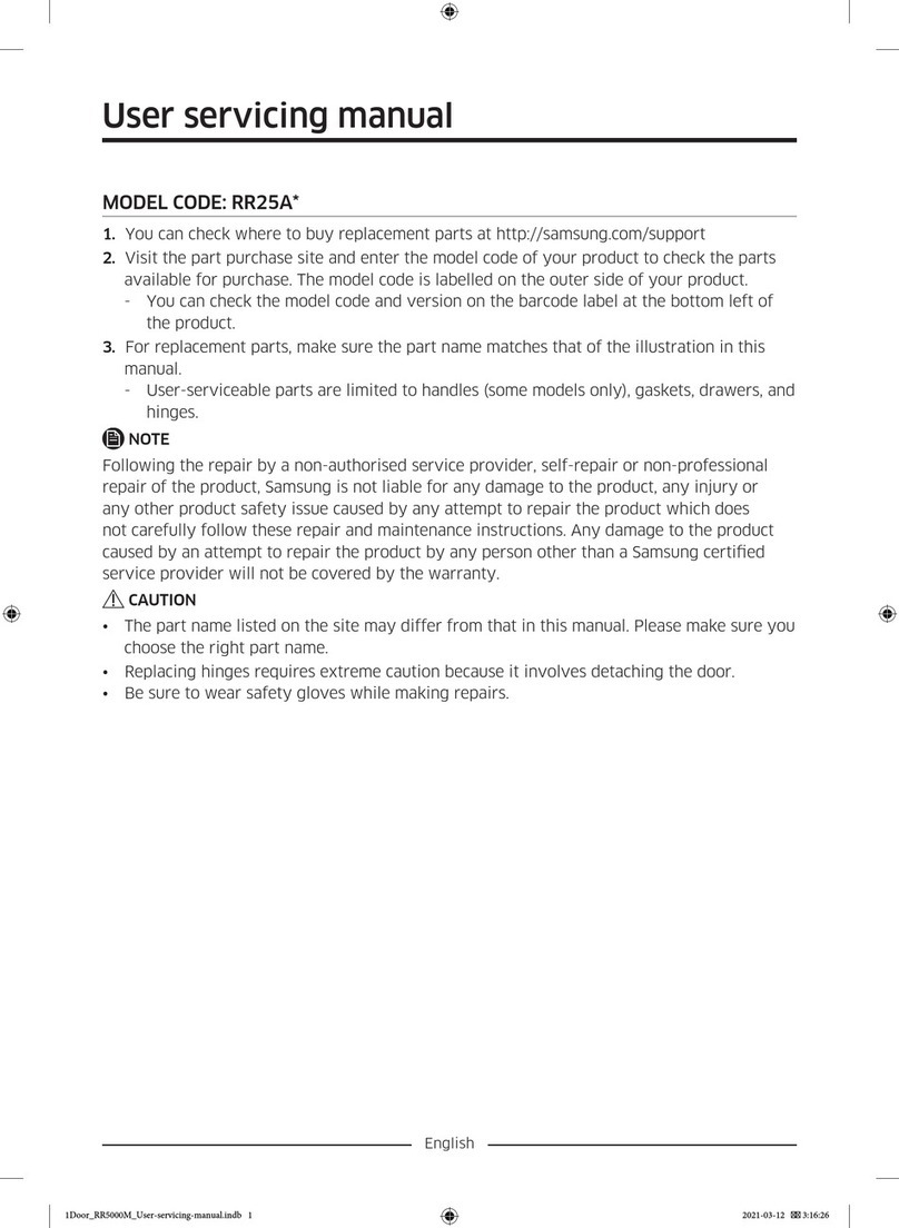 Samsung RR25A Series User servicing manual