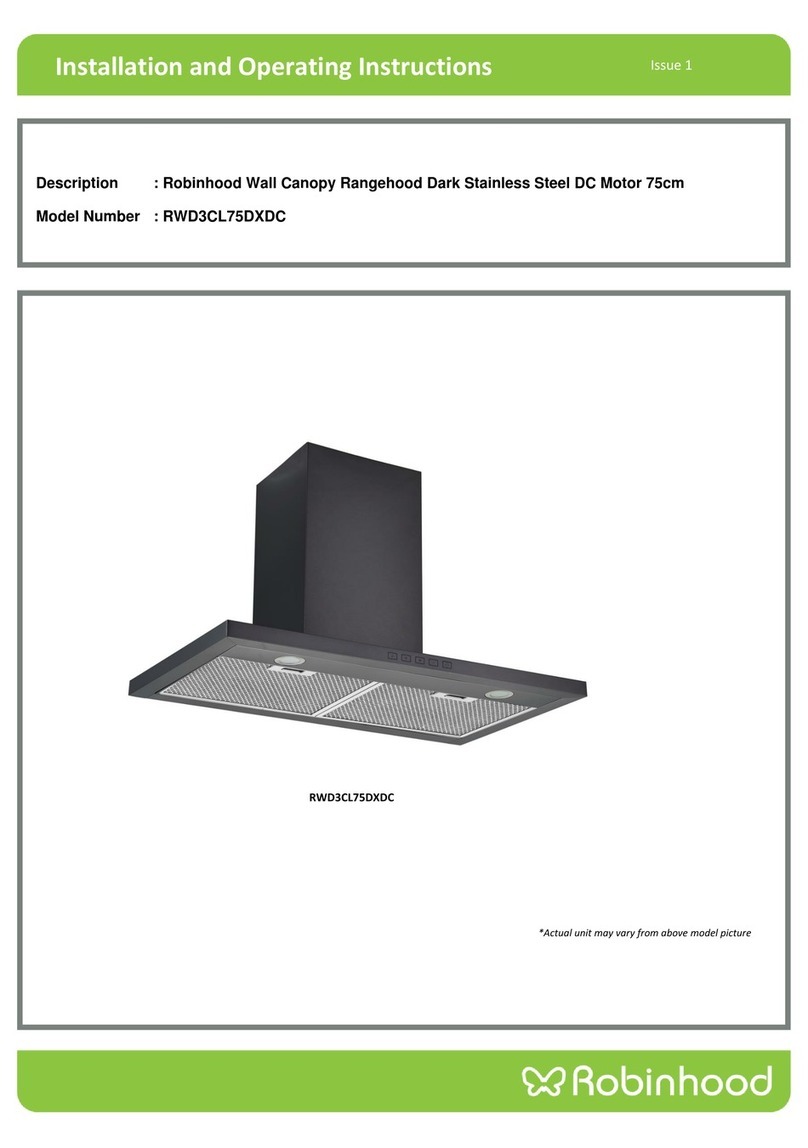 ROBINHOOD RWD3CL75DXDC Installation and operating instructions