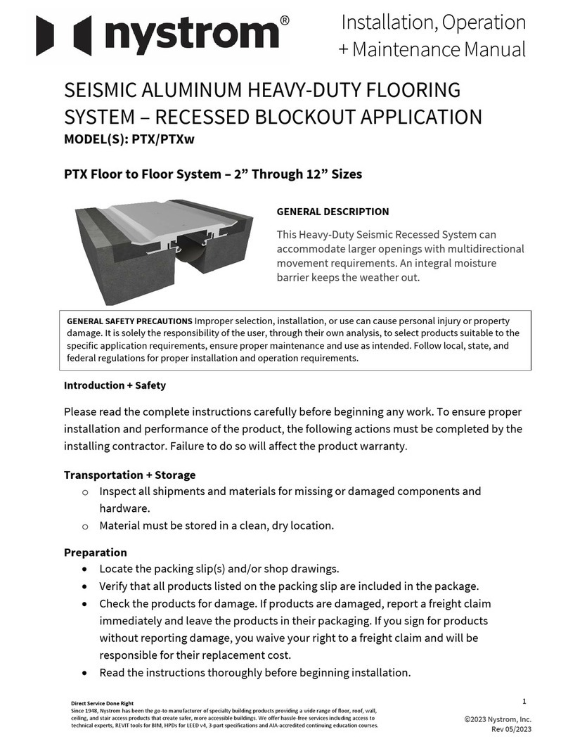 nystrom PTX Installation, operation & maintenance manual