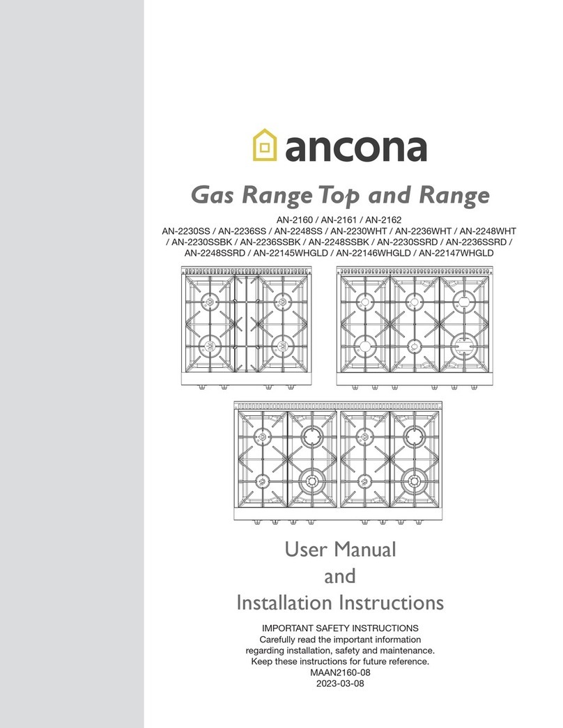 Ancona AN-2230SSRD User manual and installation instructions
