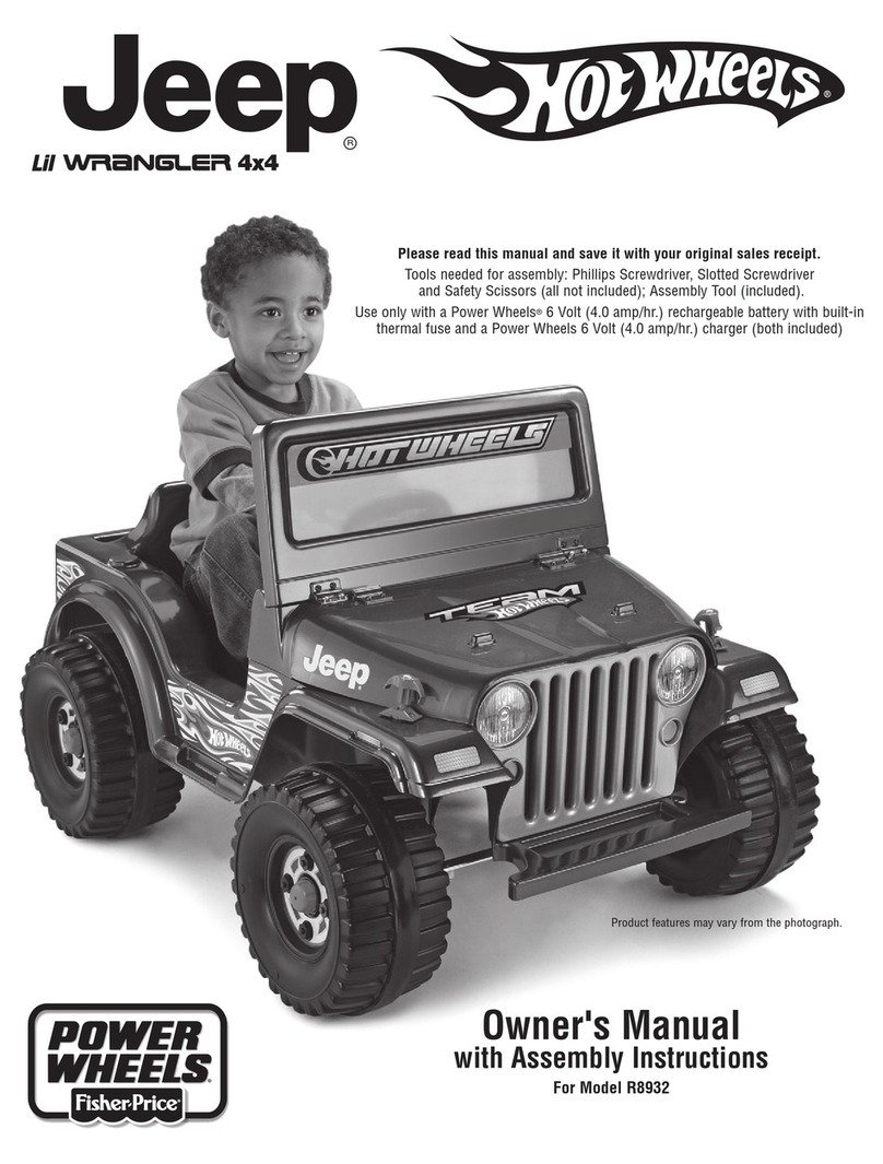 Fisher-Price Power Wheels Jeep Lil Wrangler R8932 Owner's manual with assembly instructions Fisher-Price Power Wheels Jeep Lil Wrangler R8932 Owner's manual with assembly instructions
