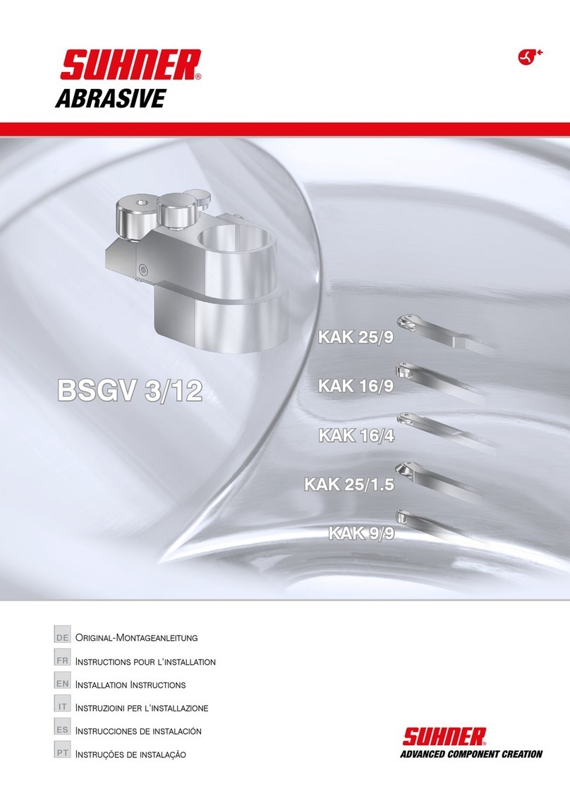 SUHNER ABRASIVE BSGV 3/12 installation instructions