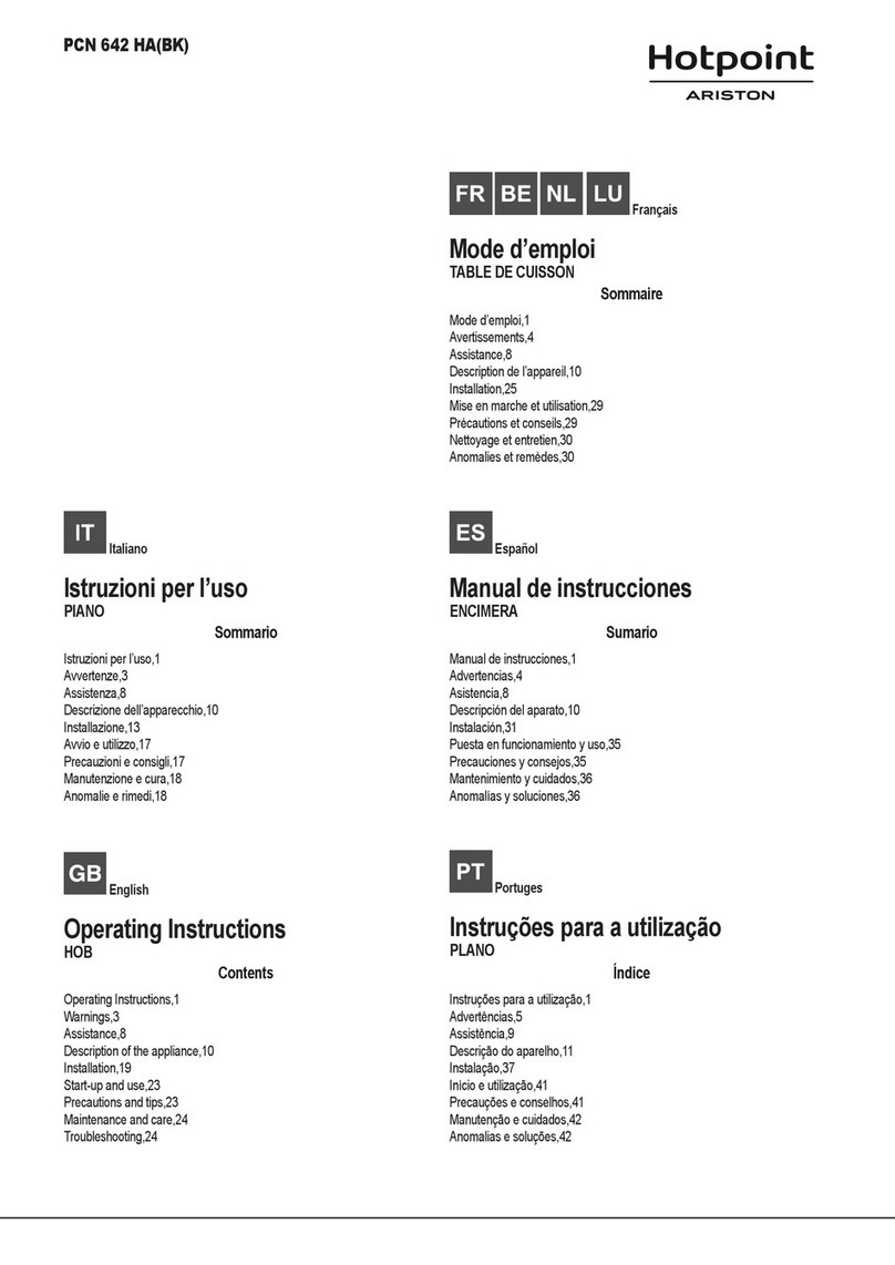 Hotpoint Ariston PCN 642 HA(BK) operating instructions