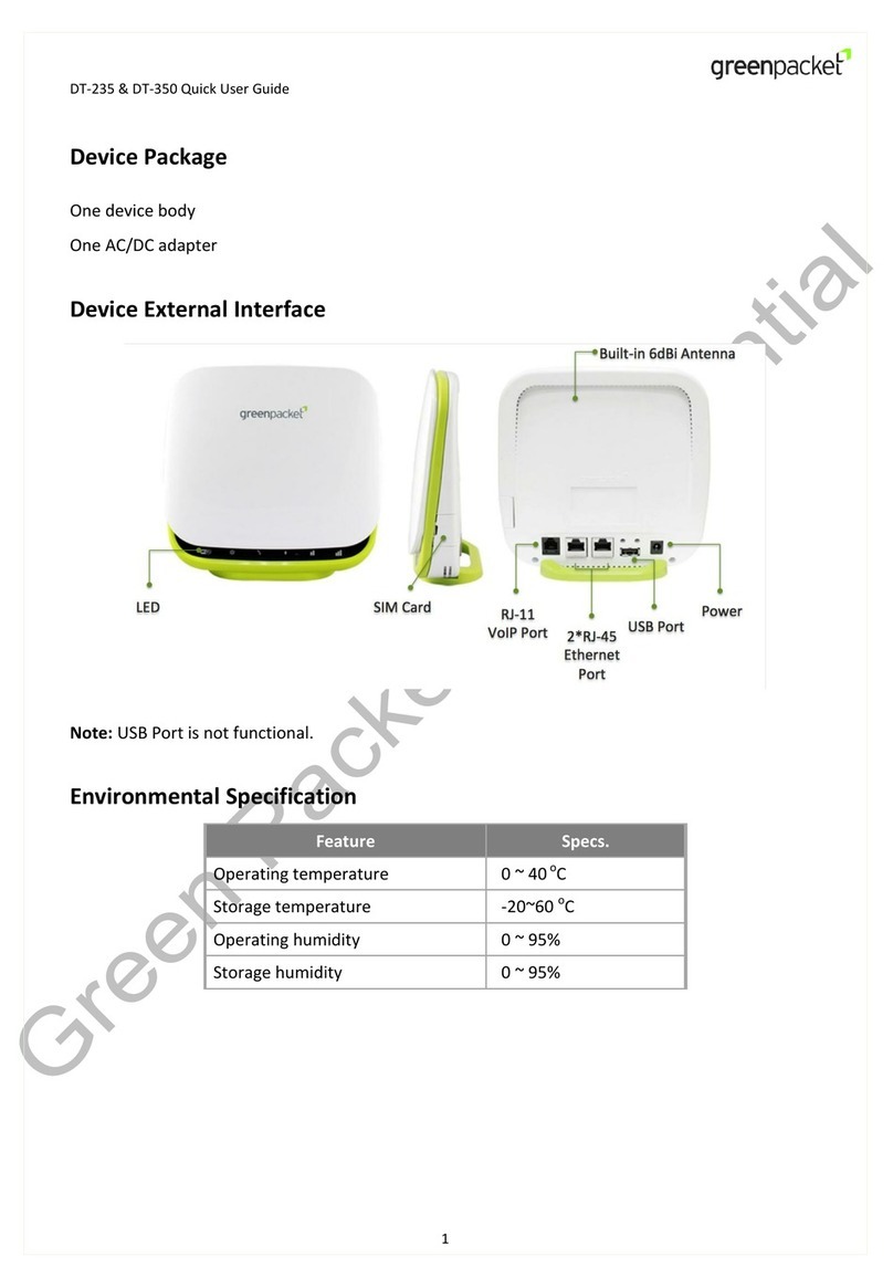 Greenpacket DT-235 Quick user guide