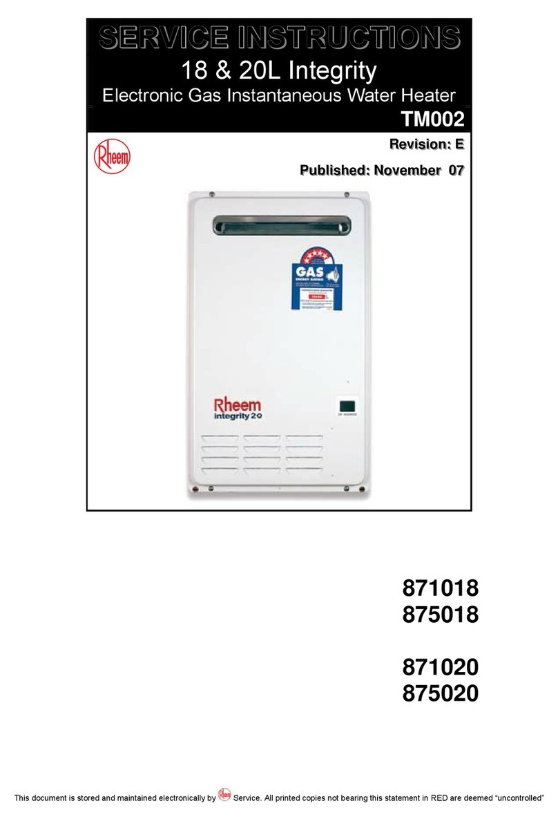 Rheem 871018 Operating instructions