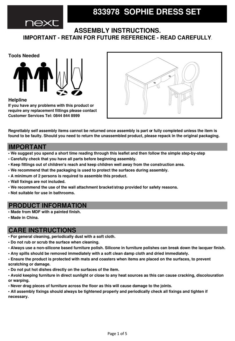 Next SOPHIE 833978 User manual Next SOPHIE 833978 User manual