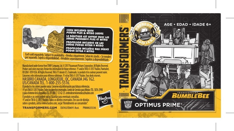 Hasbro Transformers Bumblebee Optimus Prime User manual Hasbro Transformers Bumblebee Optimus Prime User manual