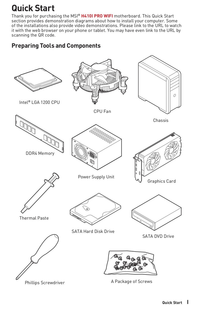 MSI H410I PRO WIFI User manual