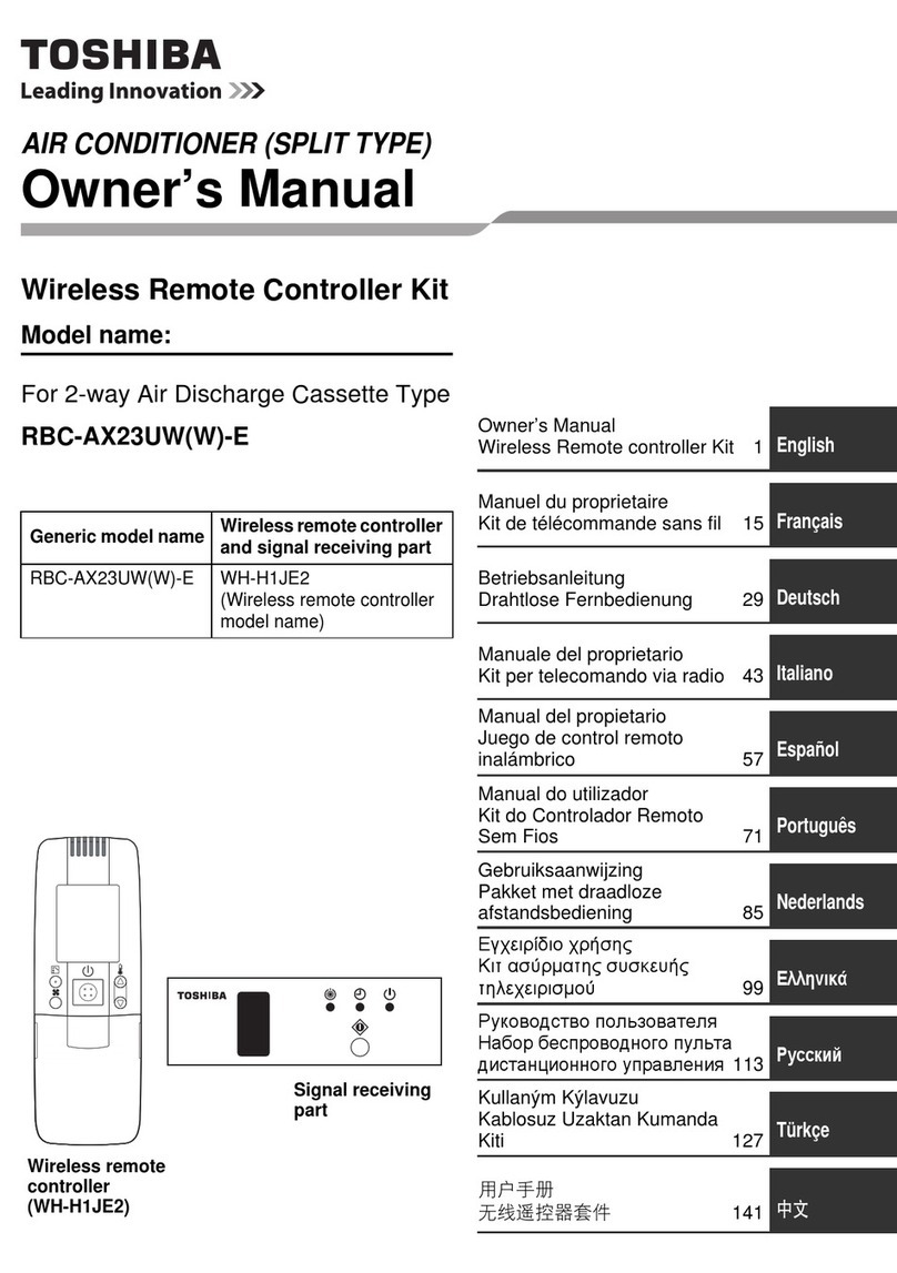 Toshiba RBC-AX23UWW-E User manual