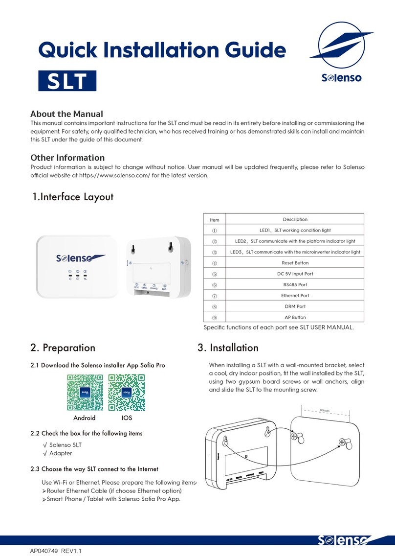 Solenso SLT Quick installation guide Solenso SLT Quick installation guide