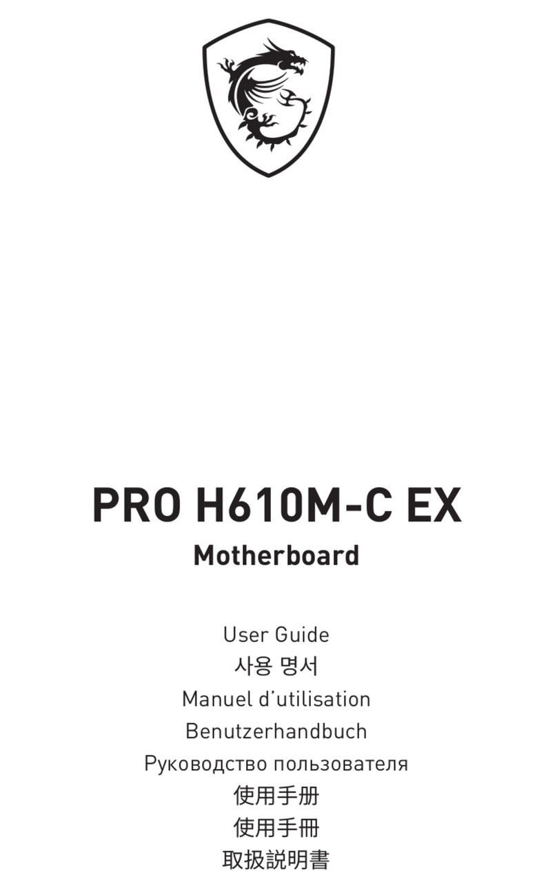 MSI PRO H610M-C EX User manual MSI PRO H610M-C EX User manual