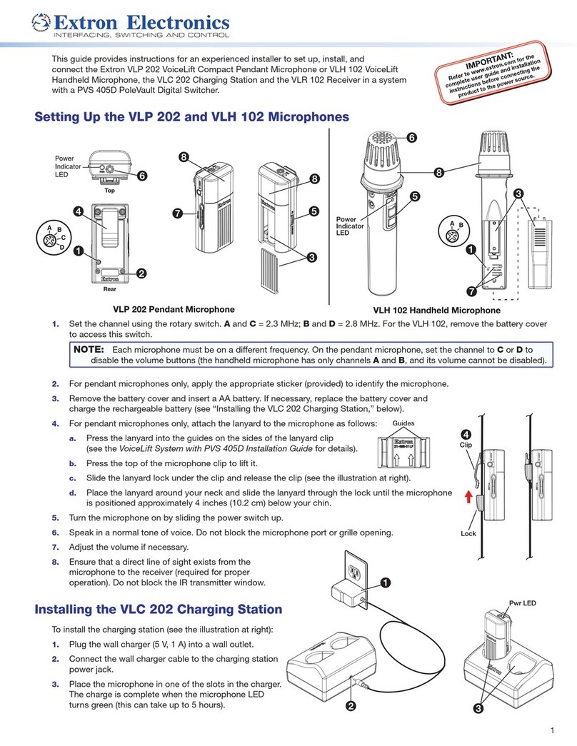 Extron electronics VLP 202 User instructions