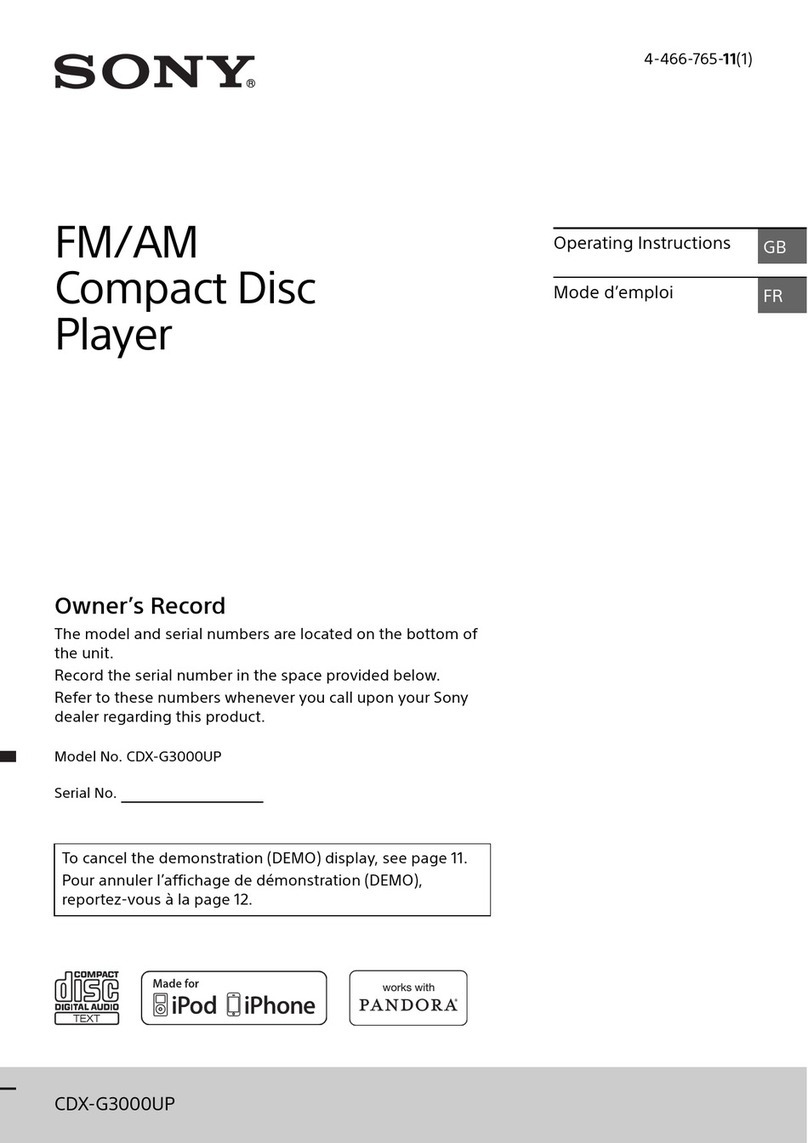 Sony CDX-G3000UP User manual