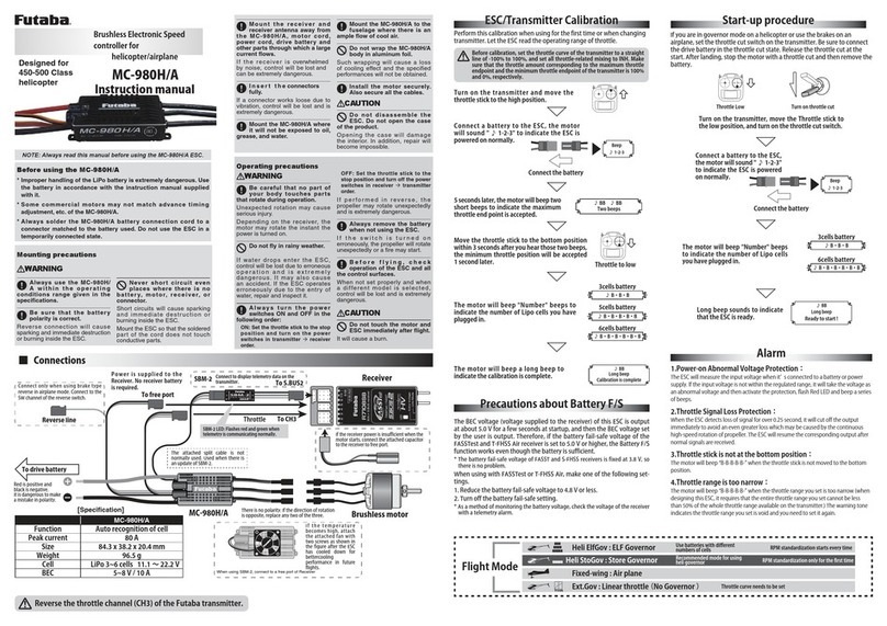 FUTABA MC-980H User manual
