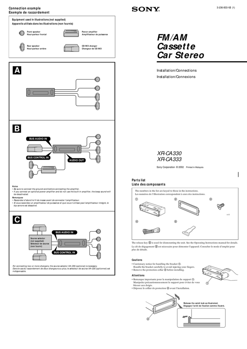 Sony XR-CA333 User manual