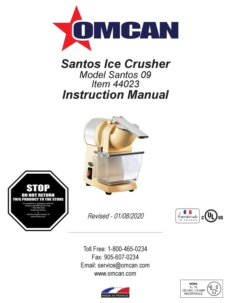 Omcan Santos 09 User manual Omcan Santos 09 User manual