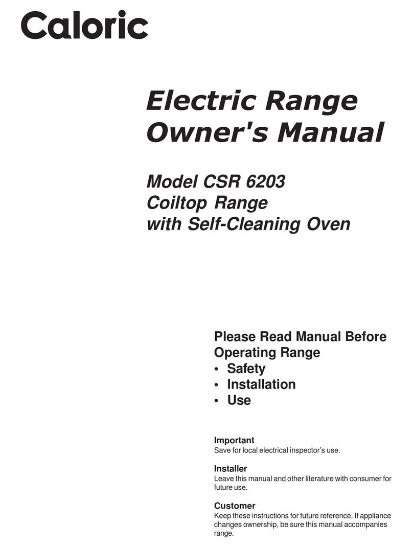 Caloric CSR 6203 User manual Caloric CSR 6203 User manual
