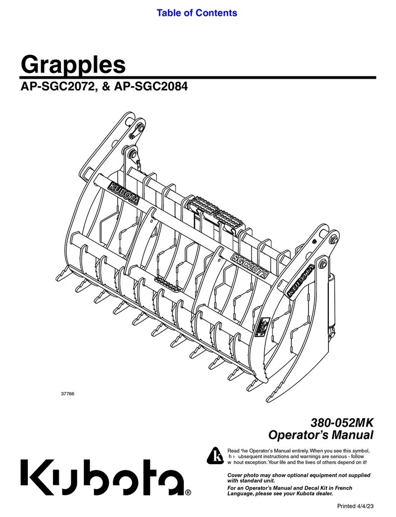 Kubota AP-SGC2072 Operator's manual