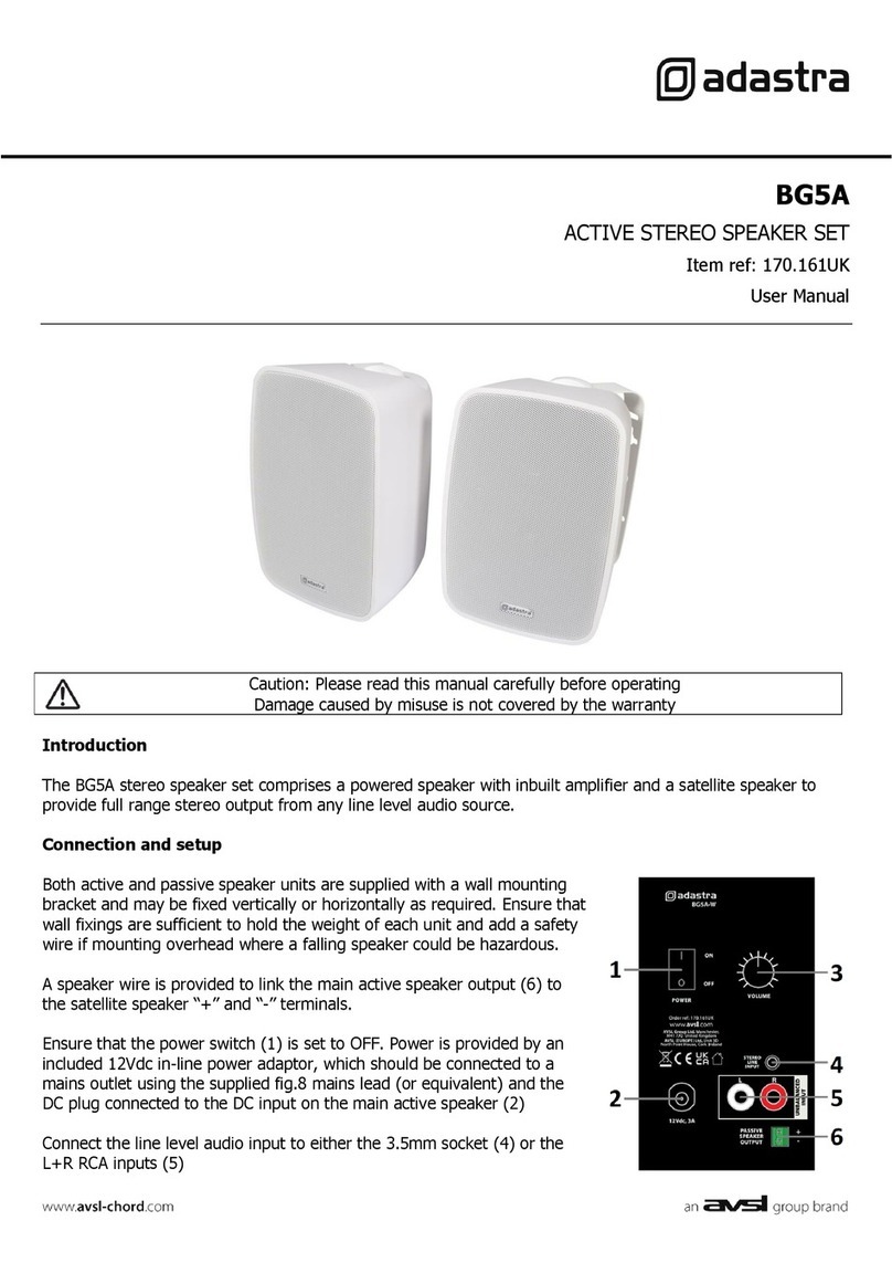 Adastra BG5A user manual