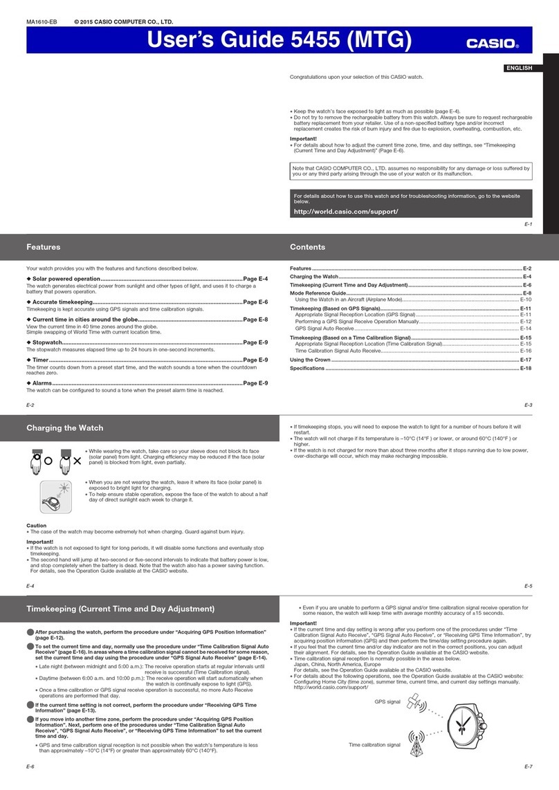 Casio 5455 MTG User manual