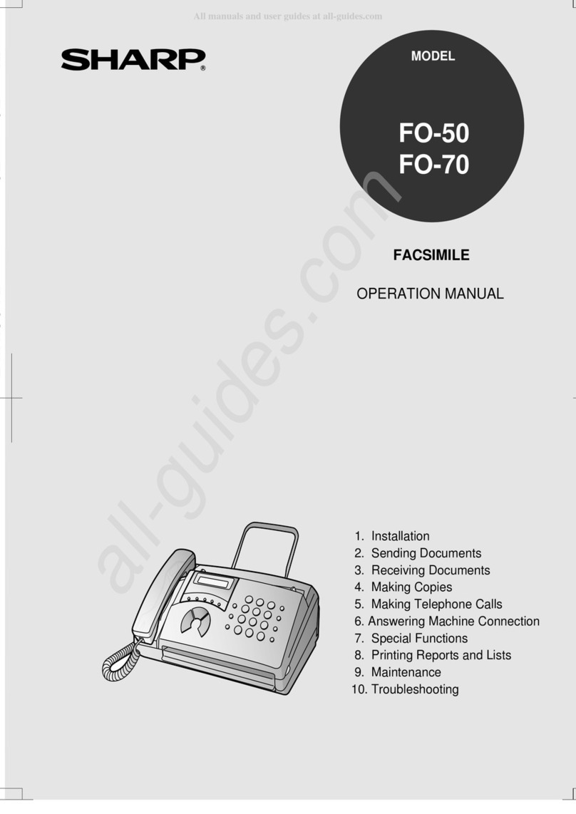Sharp FO-50 Operation manual