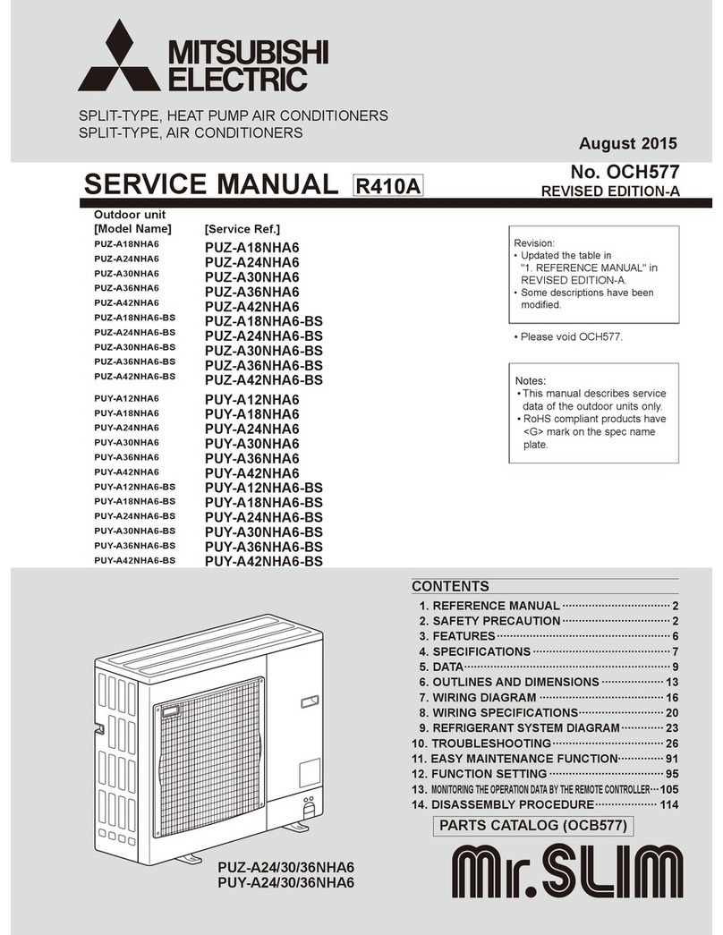Mitsubishi Electric Mr.Slim PUZ-A18NHA6 User manual