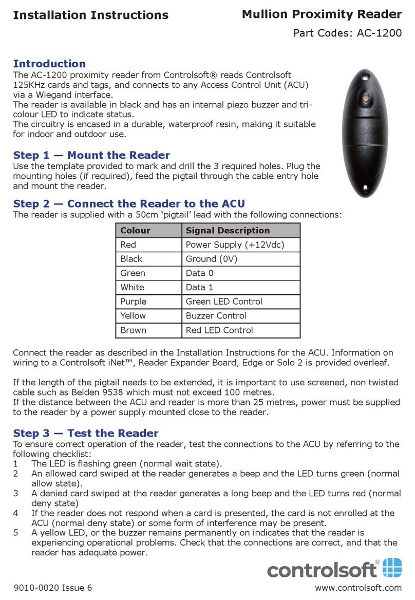 Controlsoft AC-1200 installation instructions
