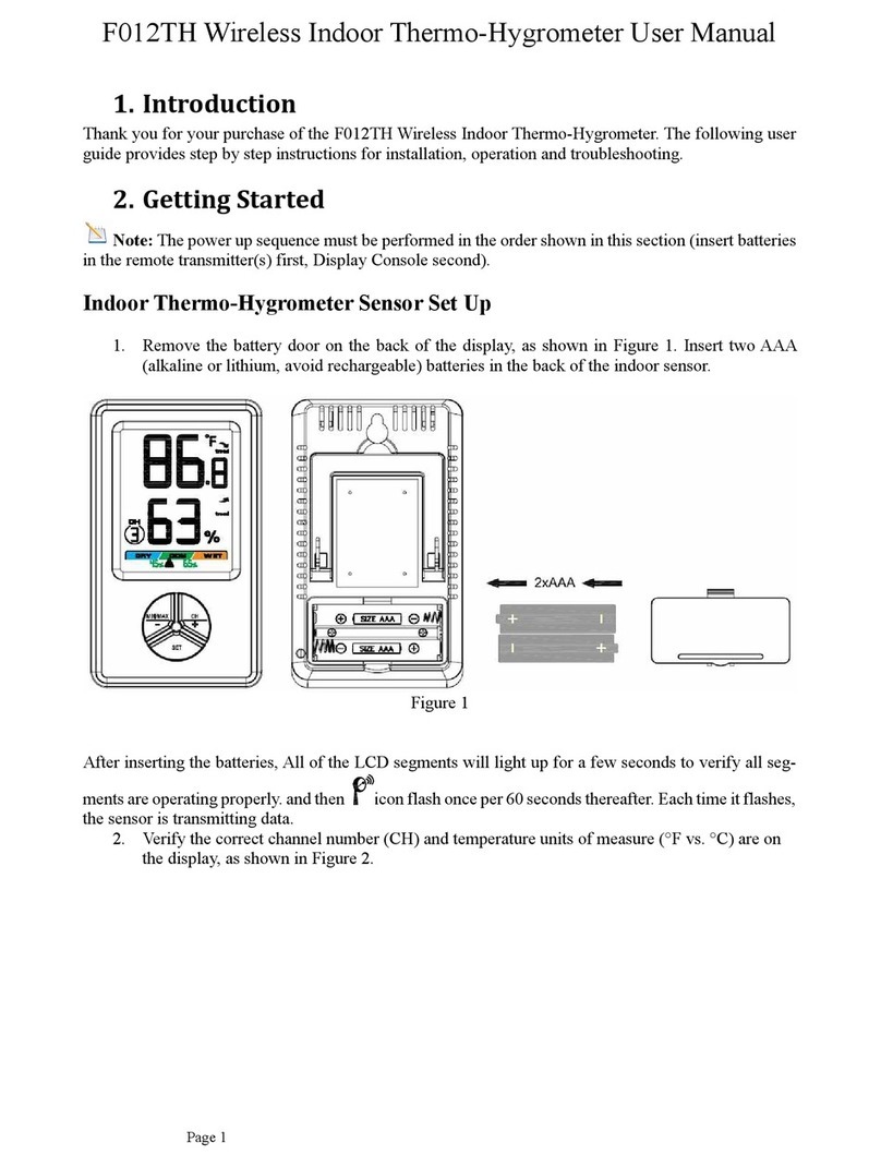 Ambient Weather F012TH user manual