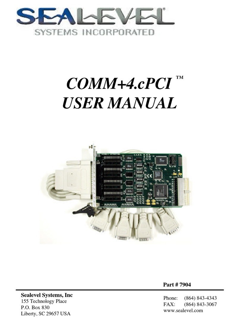 SeaLevel COMM+4.cPCI User manual