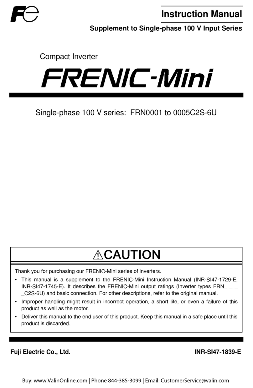 Fuji Electric FRENIC-Mini 100 V Series instruction manual Fuji Electric FRENIC-Mini 100 V Series instruction manual