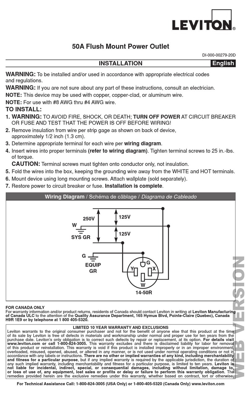 Leviton 279-PM User manual