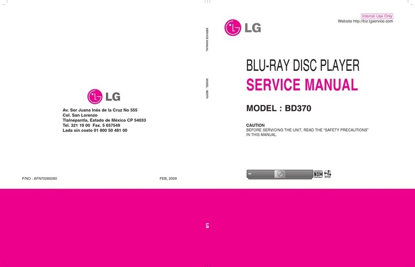 LG BD-370 -  Blu-Ray Disc Player User manual