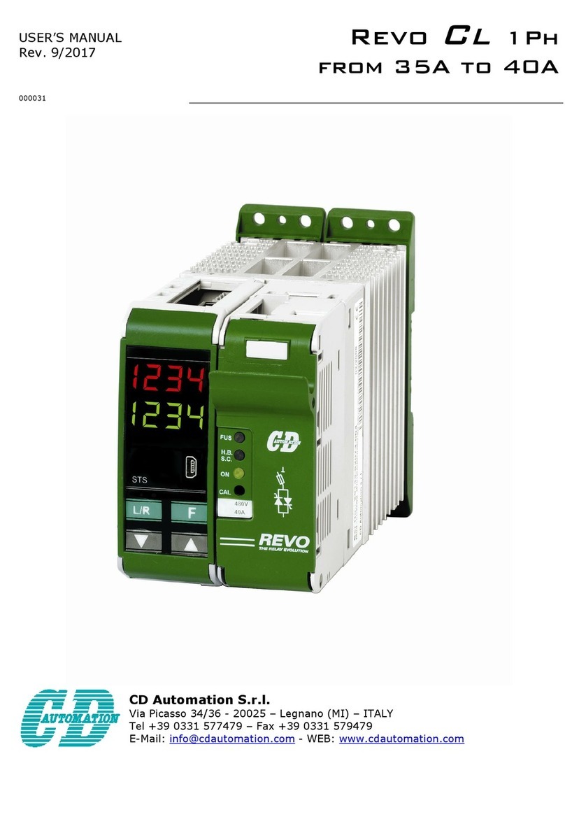 CD Automation REVO CL 1PH User manual