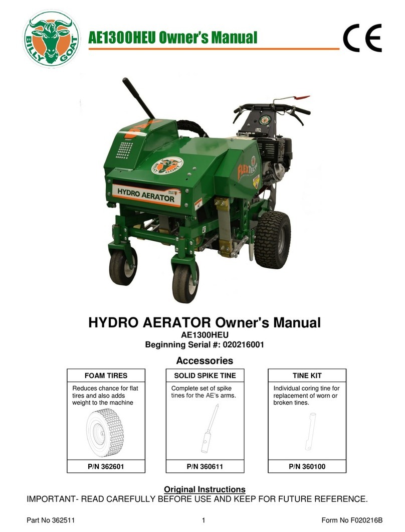 Billy Goat AE1300HEU owner's manual