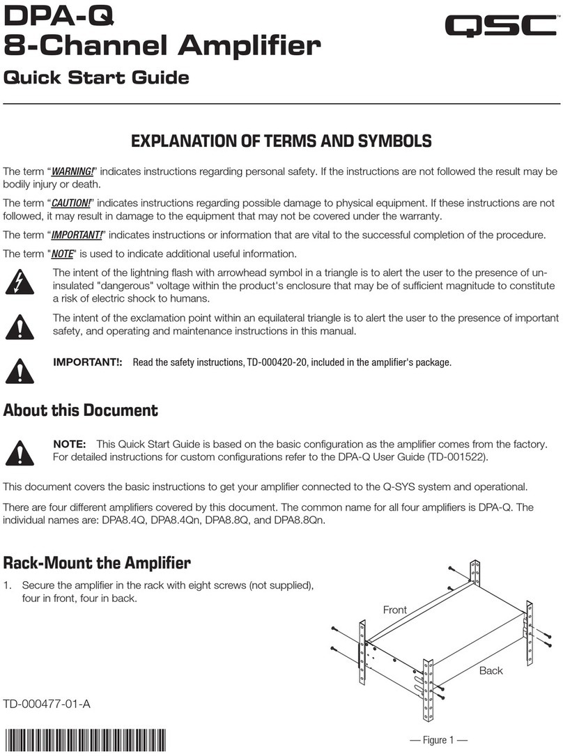QSC DPA-Q quick start guide
