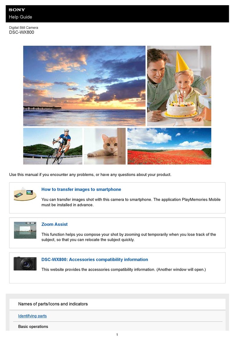 Sony Cyber-shot DSC-WX800 Reference guide