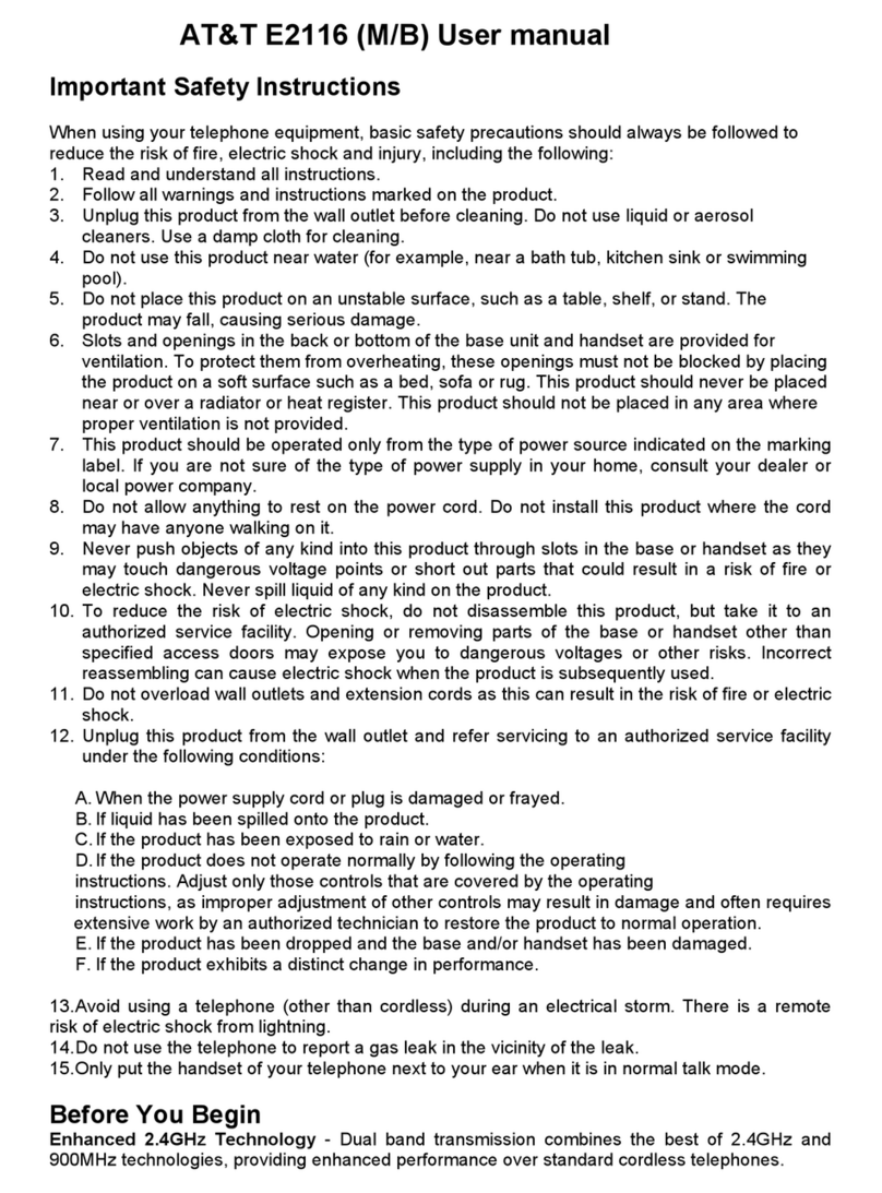 AT&T E2116 User manual