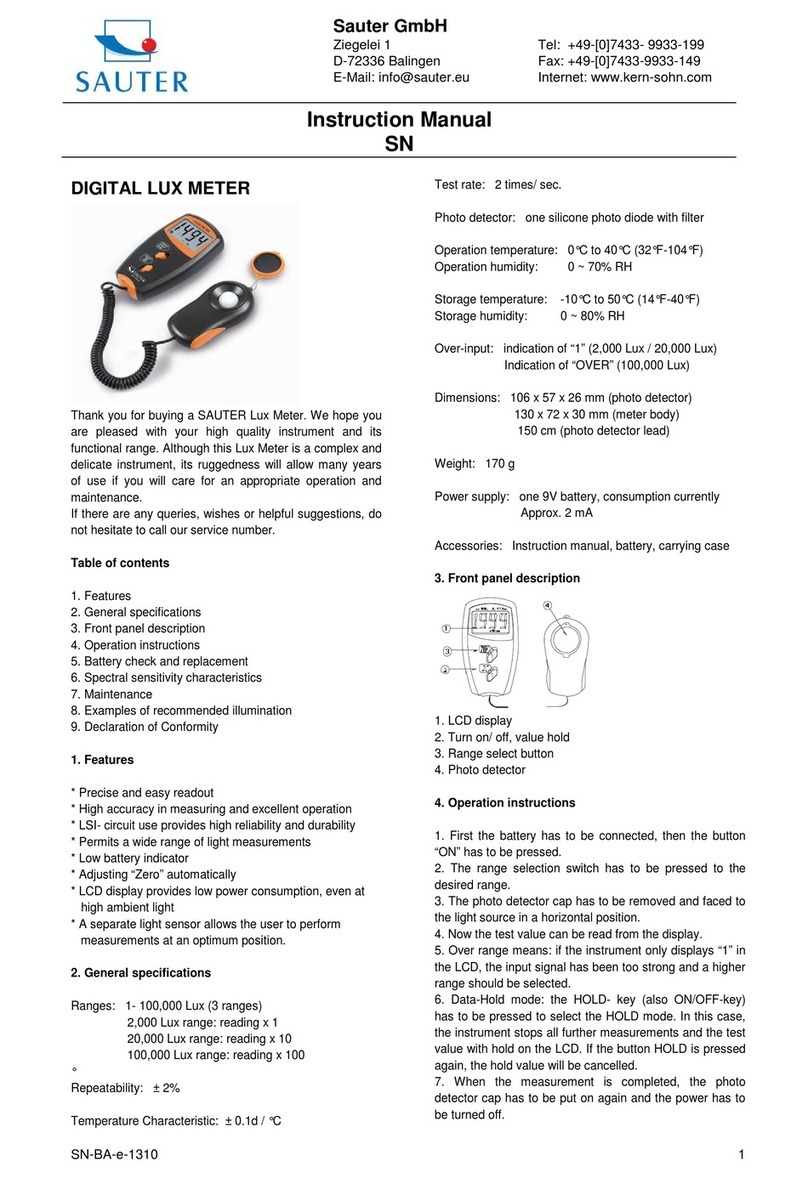 sauter SN User manual sauter SN User manual