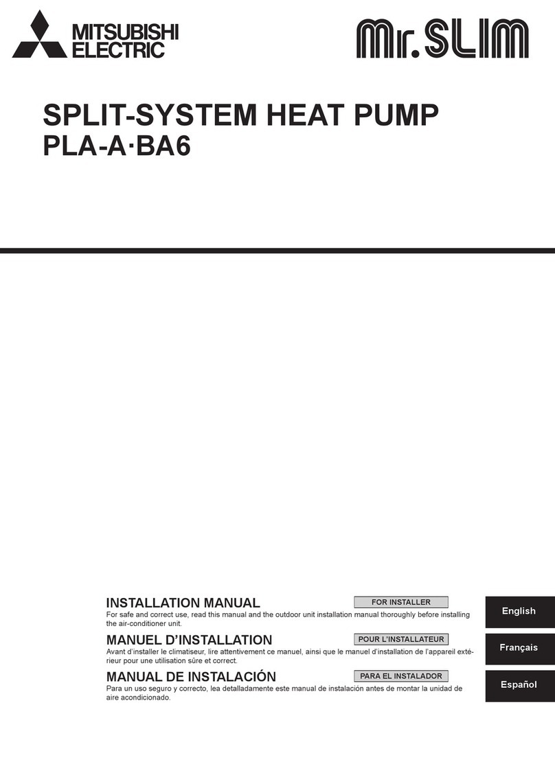 Mitsubishi Electric Mr.Slim PLA-A BA6 Series User manual Mitsubishi Electric Mr.Slim PLA-A BA6 Series User manual