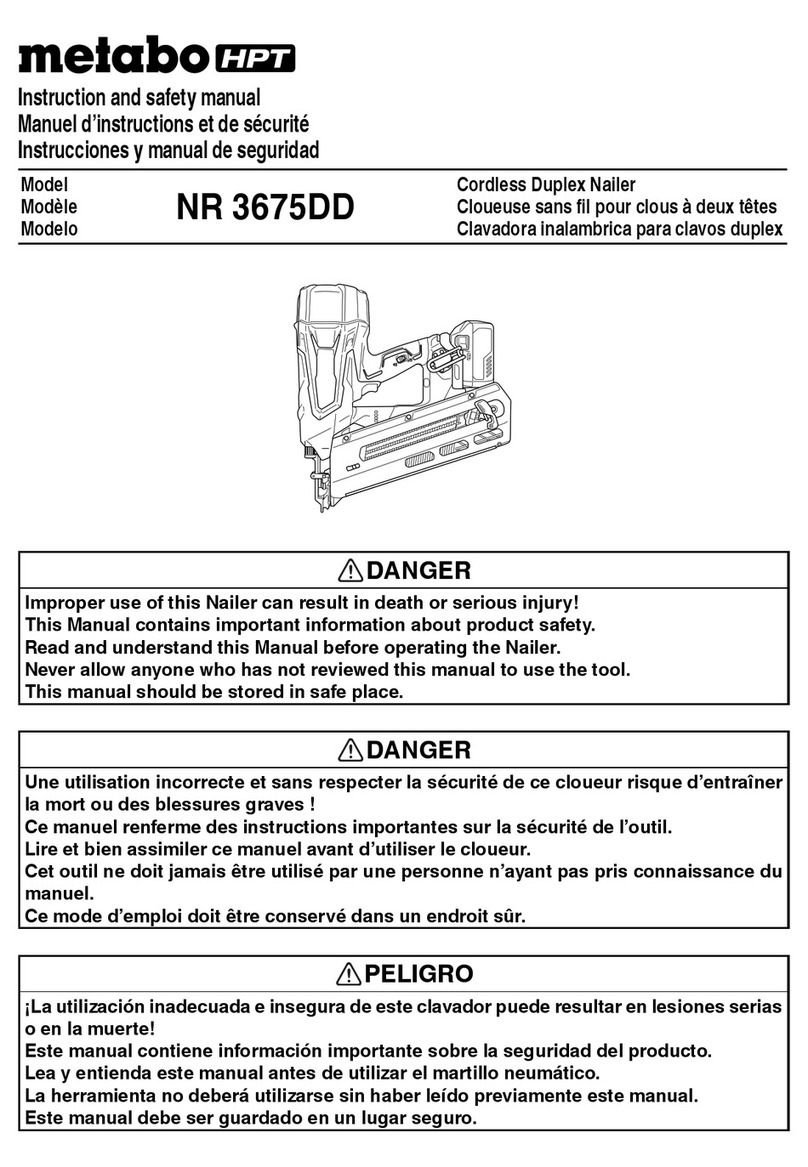 Metabo HPT NR 3675DD Instruction and safety manual Metabo HPT NR 3675DD Instruction and safety manual